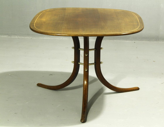 Image 1 of Gebogen houten bijzettafel, Duitsland, jaren 1950