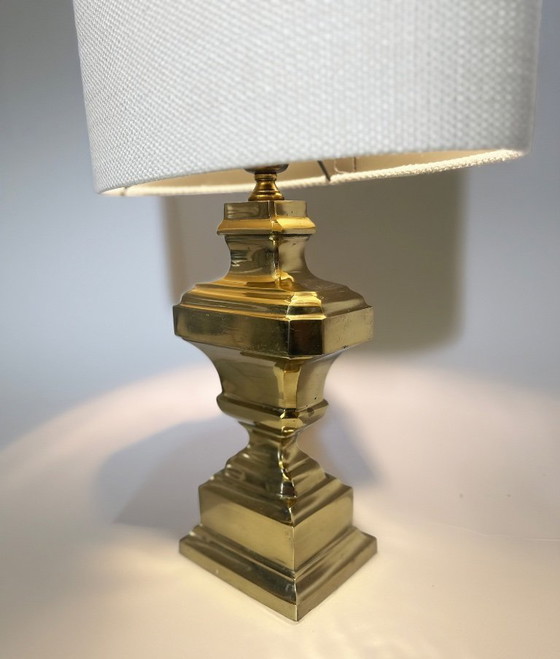Image 1 of Set of 2 brass 1950s Italian table lamps