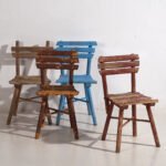 Antique school chairs (c.1920). Set of 4 pieces #1 – Side chairs, Vintage (photo 6 of 40)