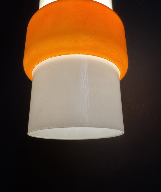 Image 1 of Lampada a sospensione arancione Space Age, anni '70