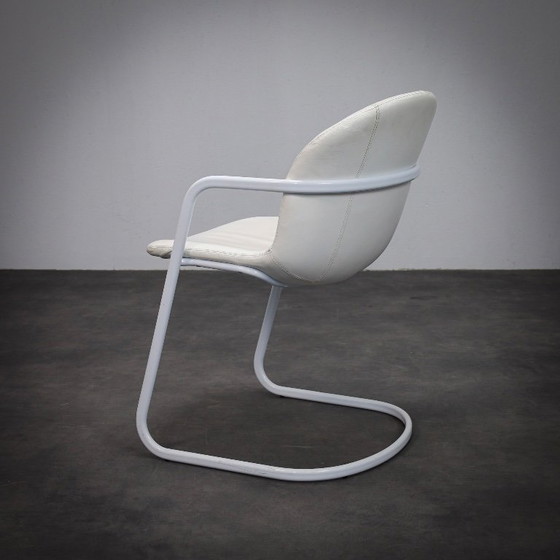 Image 1 of Set di 4 sedie da pranzo in pelle disegnate da Gastone Rinaldi per Thema, Italia, anni '70.