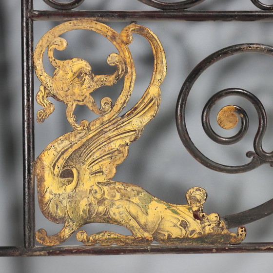 Image 1 of Cabecero de hierro lacado en negro