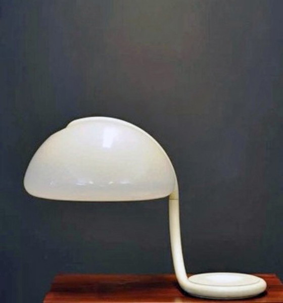 Image 1 of Elio Martinelli Serpente 2131 Stehlampe und Cobra Tischlampe Mid Century
