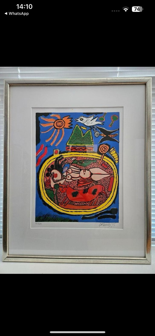 Top condition: screenprint Corneille 'Huit Chats'