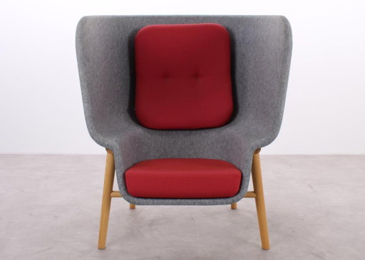 De Vorm Pod Privacy fauteuil acoustique gris/rouge