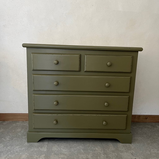 Green Antique Chest of Drawers