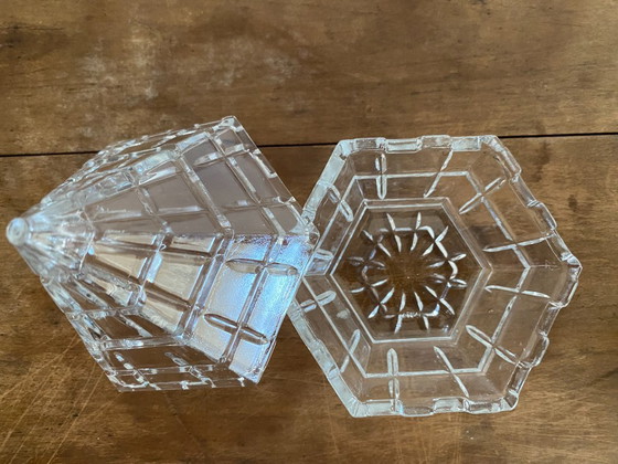 Vintage Italiaanse geometrische glazen piramide sieradendoos, jaren 70 – Decoratieve objecten, Glass (photo 7 of 10)