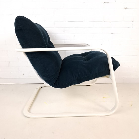 Image 1 of Poltrona vintage Ikea Rörberg, anni '90, metallo bianco, blu