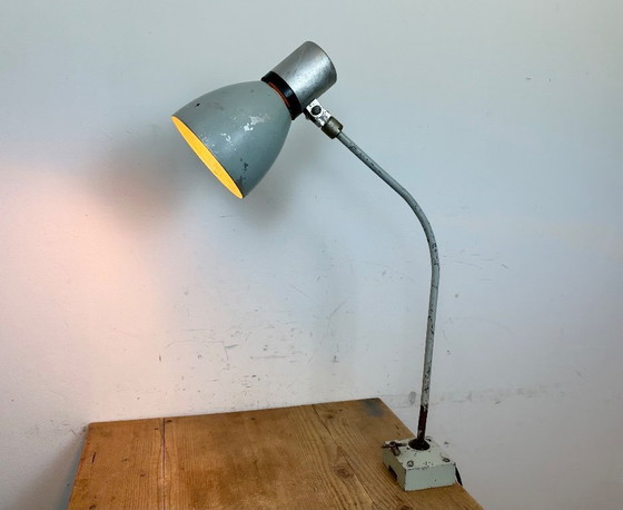 Image 1 of Grey Industrial Table Lamp from Elektrosvit, 1970s