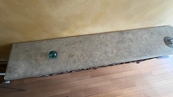 Image 1 of Balcony railing console, late 19th century, with grey marble top