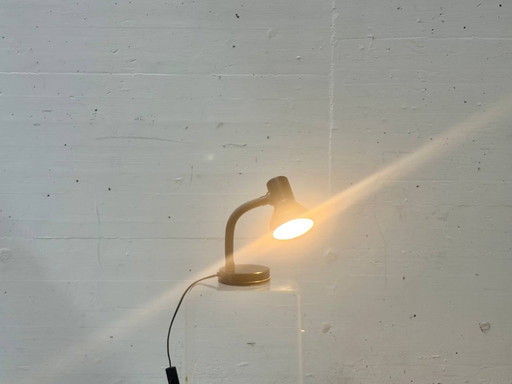 Zwarte vintage tafellamp met flexibele zwanenhals, jaren 70
