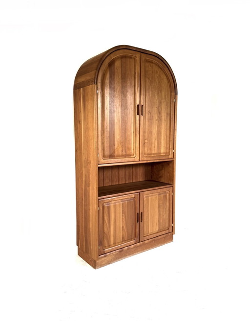 Vintage teak arch cabinet, Dyrlund '70s