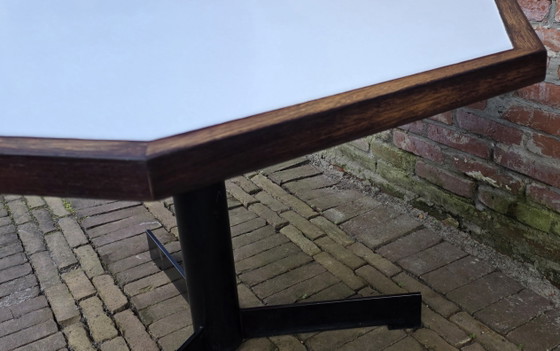Image 1 of Tavolo da pranzo vintage di design in wengé. OV Rotterdam. Anni '70.