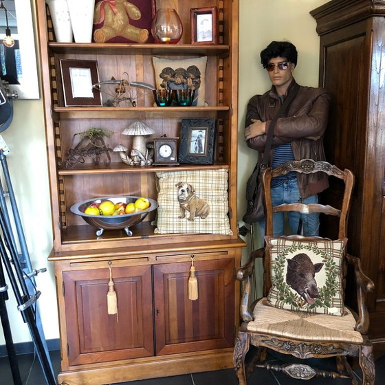 Eichholtz cherry Sideboard Display cabinet Bookcase Kitchen cabinet, Wood, Glass, Brown, Klassiek (photo 7 of 7)