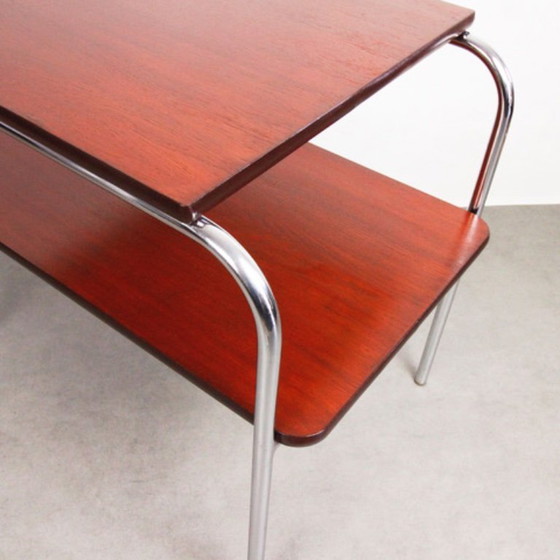 Image 1 of Chrome-plated Bauhaus side table "Carmin"