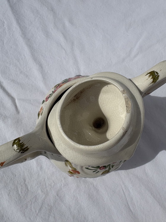 Image 1 of Vintage Bassano Italy Ceramic Coffee & Tea Set - Hand-Painted Rococo Style