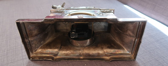 Image 1 of Antieke metalen hertenklok - Decoratief vintage uurwerk (2C07A)