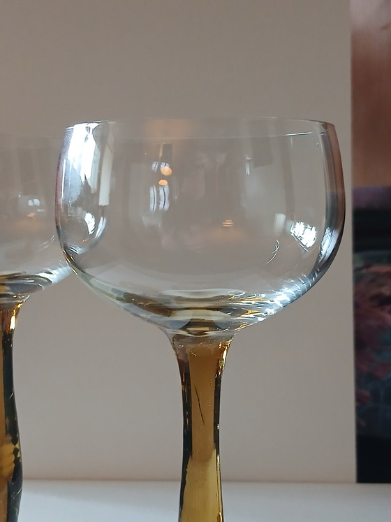 Image 1 of 2 antieke wijnglazen Jugendstil / Art Nouveau