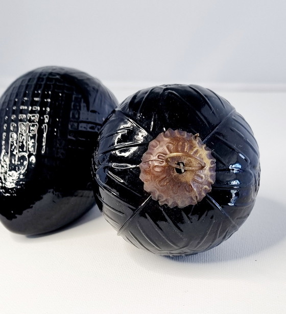 Set vintage di 2 ornamenti natalizi in vetro nero – Oggetti decorativi, Glass (photo 8 of 12)