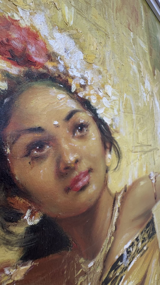 Image 1 of Quadro d'epoca originale dipinto a mano Ballerina di Bali