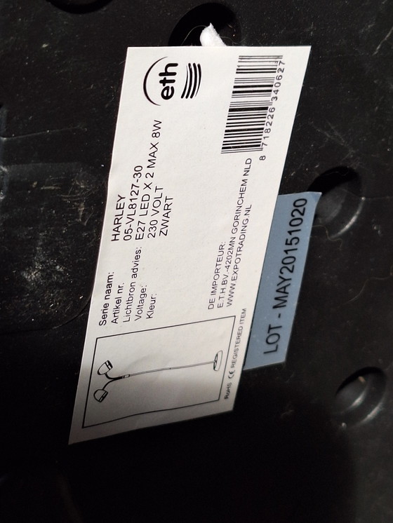 Image 1 of ETH Harley lampadaire avec deux bras flexibles