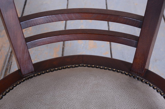 Gerestaureerde Art Deco fauteuil, Wien. Werkstätte, J. Hoffmann, Oostenrijk, jaren 1910 – Wiener Werkstätte (photo 15 of 15)