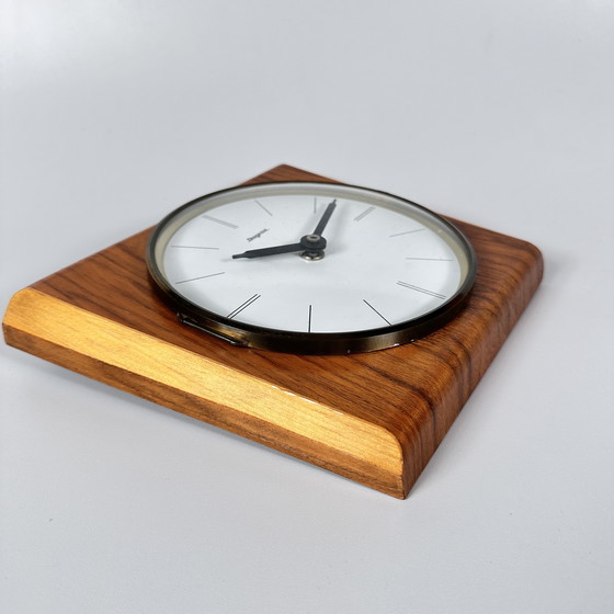 Image 1 of Midcentury Dugena wall clock wood