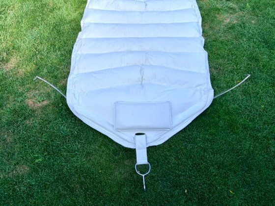 Hangmat met aluminium standaard en dik gewatteerd kussen – Ligbed tuin, Polyester (photo 9 of 29)
