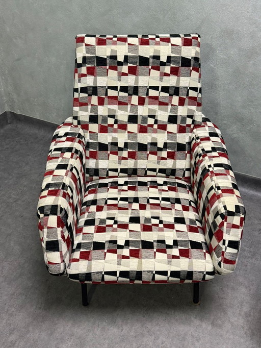 Italian Design Armchair, 1970s, Fully Renovated