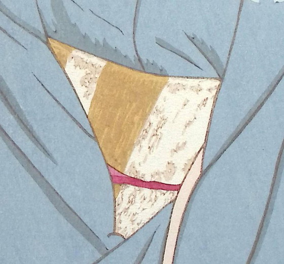 Image 1 of Keiichi Takasawa: Mujer con kimono azul
