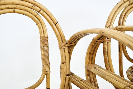 Image 1 of Pair of Italian Rattan Armchairs, 1960s