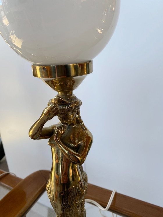 Image 1 of Paire de lampes sirène en bronze - 1920