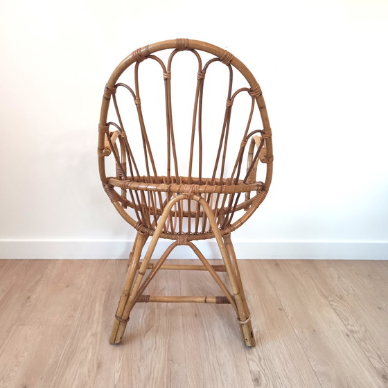 Image 1 of Vintage Rattan Lounge Chair