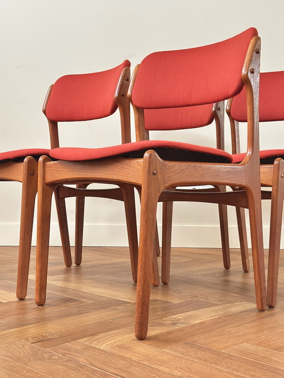 Image 1 of 4 vintage stoelen Erik Buch Deens design jaren 50/60