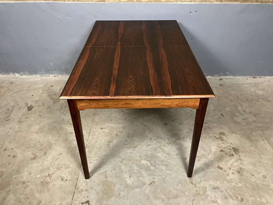 Image 1 of Table de salle à manger extensible Mid Century en bois de rose