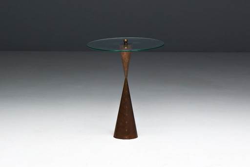 Conical Copper Side Table - 1970s