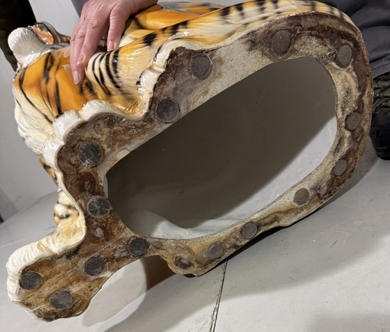 Image 1 of Grande tigre in ceramica, Italia, anni '70