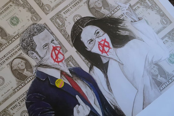 Image 1 of Lewis Bannister x Museo Moco - "Meghan y Harry" - Póster oficial del museo