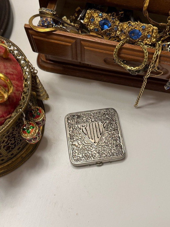 RUDY specchietto compatto vintage, color argento, Oggetti decorativi, Metallo, Argentato (foto 3 di 8)