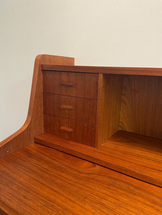 Image 1 of Vintage Danish secretaire with 3 drawers