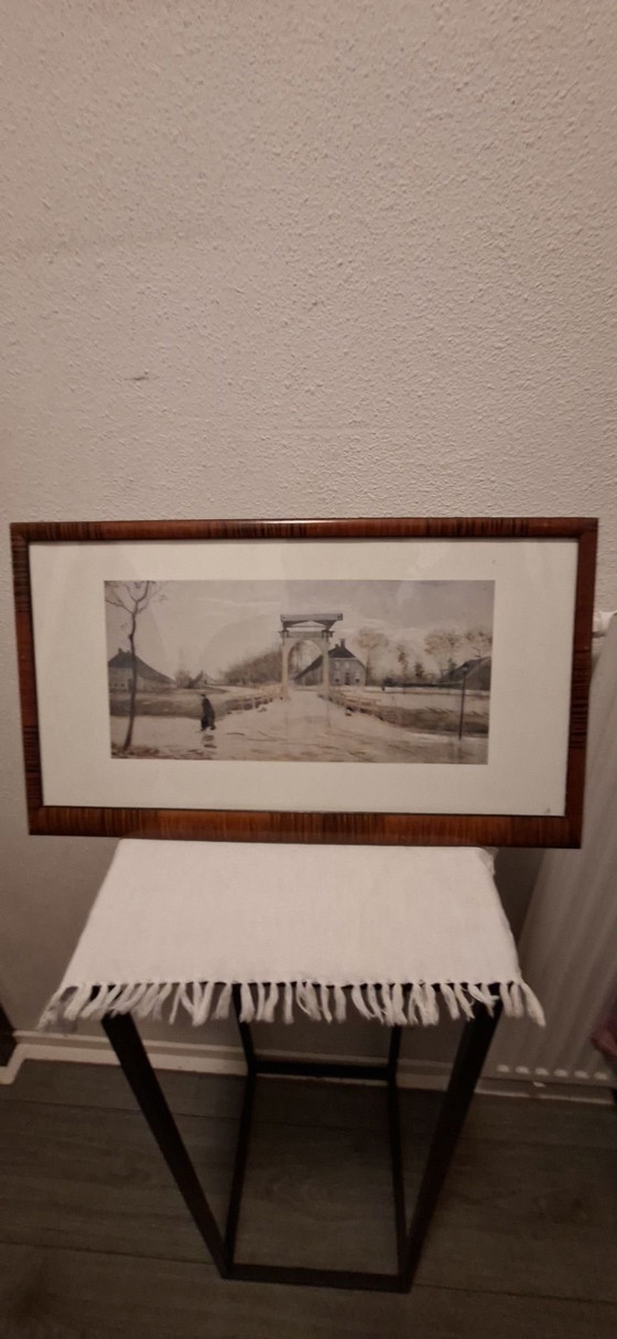 Stampa della città di Amsterdam, veduta storica della città, Decorazioni murali, Legno, Vetro, Grigio (foto 5 di 5)
