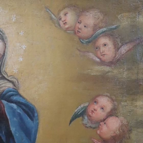 Oil Painting on Canvas, Immaculate Conception, Italy 18th Century – Paintings & Drawings (photo 8 of 15)