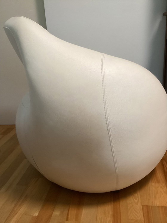 Fauteuil en cuir Leolux Gisa, Leolux Gisa fauteuil, Blanc, Modern (photo 6 sur 14)