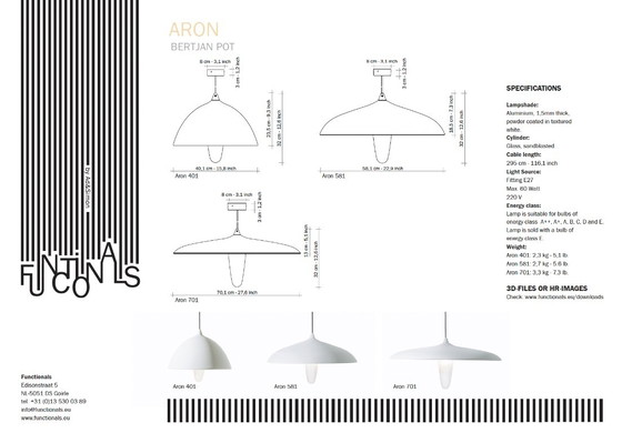 3x Functionals Aron Pendelleuchten Bertjan Pot (401 / 581 / 701) – Eisen (photo 6 of 6)