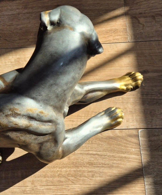 Art Deco panter sculptuur – Decoratieve objecten, Metaal (photo 7 of 24)