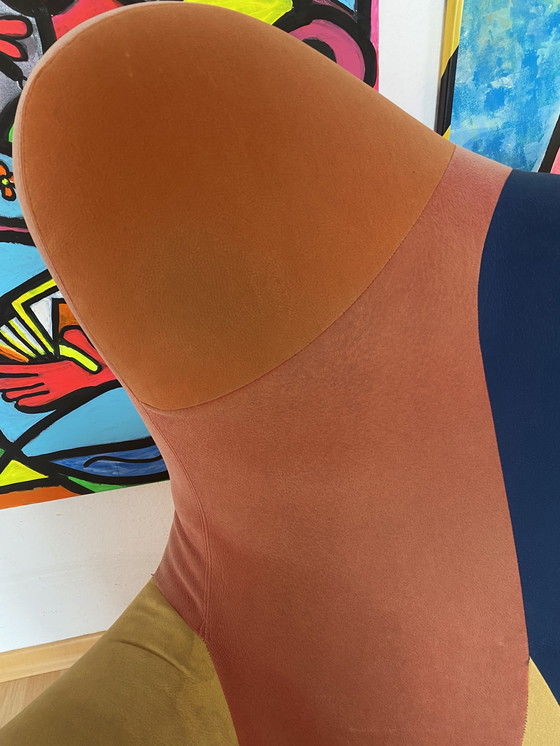 Image 1 of Javier Mariscal Sessel "Alexandra" Alcantara Leder Ontwerp