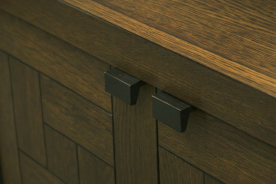 Image 1 of 1970 DEFOUR brutalist sideboard sideboard 225cm! graphic vintage designer furniture JAPAN modernist XL