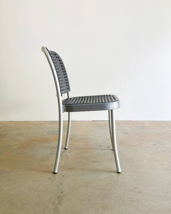 10x Sedie di design De Padova di Vico Magistretti, Sedie da pranzo, Metallo, Plastica, Grigio, Modern (foto 3 di 13)