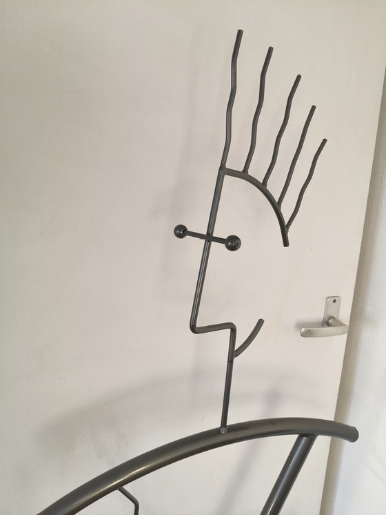 Image 1 of Valet de chambre en métal au design vintage, style Fido Dido Memphis