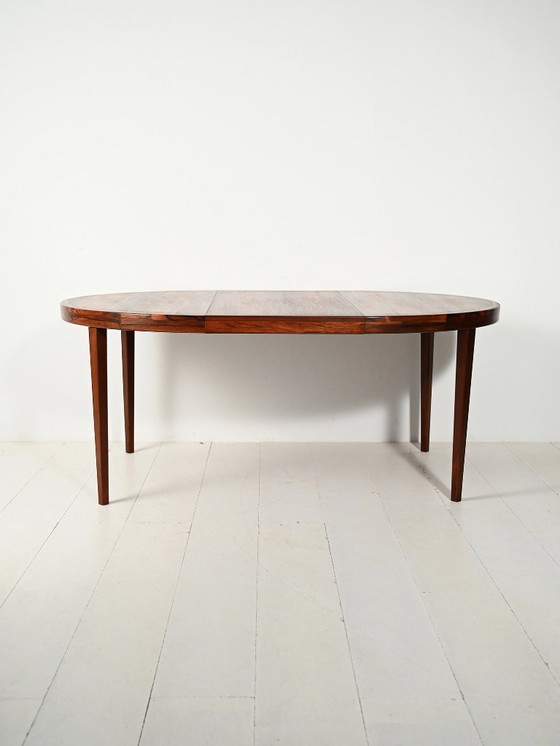 Image 1 of Danish round rosewood table from the 1950s/1960s